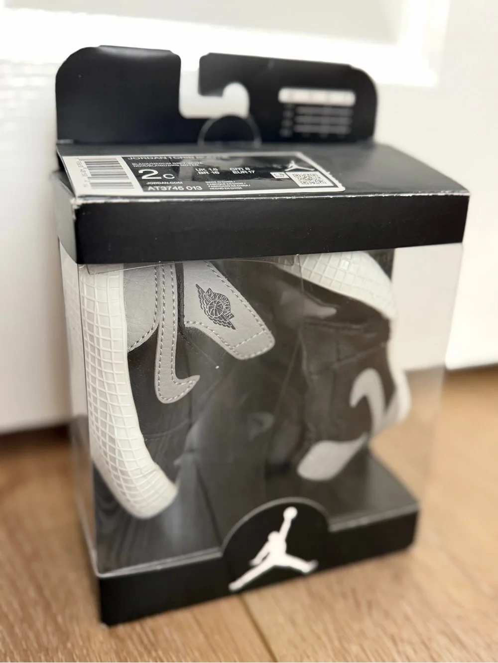 Jordan Kids Black and Gray High-Top Sneakers